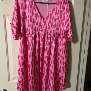 Pink Patterned Boutique Women's Dress Size M